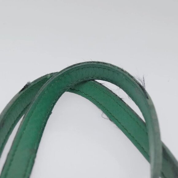 BALENCIAGA Tote Bag Leather 2way Green Silver Auth ep5837 - Picture 10 of 15